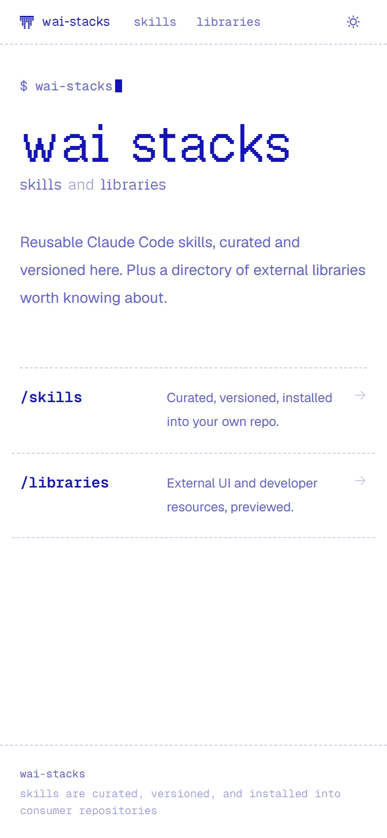 The home page on a phone.